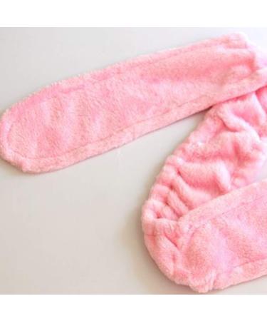 Minkissy Hasenohr Fleece Headband for Women & Girls | Makeup Hair Band & Facial Wash Accessories (Pink/Gray) - Shop Now! - Buy Online on GoSupps.com