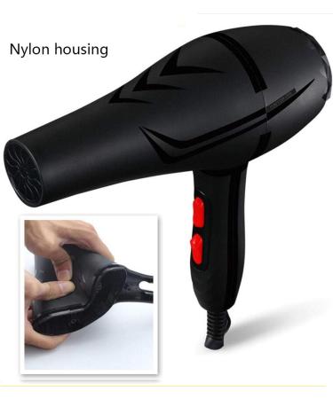 2000W Powerful Quick Drying Salon Professional Hair Dryer Compact Anti-frizz Ionic Hairdryer with Styling Nozzle Fast Blow Dryer 2 Speed and 3 Heat Settings DC Motor for Home and Salon Black Small - Buy Online on GoSupps.com