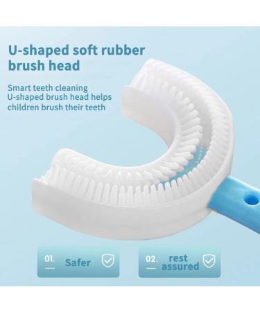 U Shaped Toothbrush for Kids | Manual Whitening Silicone Brush Head | Multicolor Infant Toothbrush - Buy Online on GoSupps.com