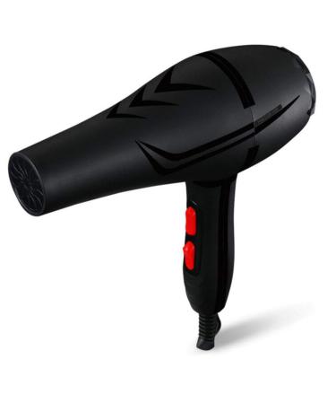 2000W Powerful Quick Drying Salon Professional Hair Dryer Compact Anti-frizz Ionic Hairdryer with Styling Nozzle Fast Blow Dryer 2 Speed and 3 Heat Settings DC Motor for Home and Salon Black Small