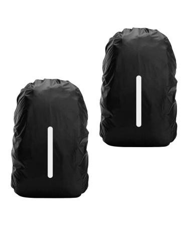 LapangZi 2 Pack Waterproof Rain Cover Backpack Rain Cover Waterproof Rucksack Cover with Reflective for Hiking Camping Traveling Cycling Anti-dust,Anti-Theft,Outdoor Activities(M (30-40L)