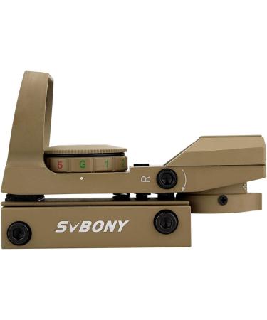 SVBONY Red and Green Dot Sight Reflex Sight 4 Reticles 5 Brightness Levels | Tactical 20mm Mount 33mm Reflex Lens - Allen Screws Included - Buy Online on GoSupps.com