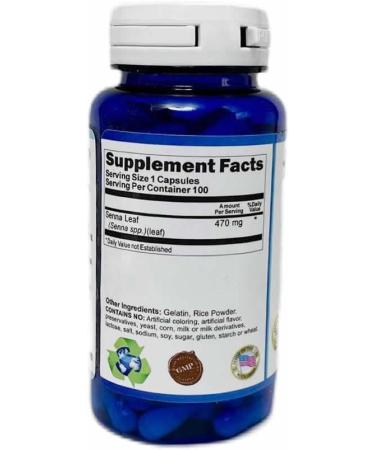 Senna Leaf 470 MG Capsules - Natural Digestive Support | Live Longer Store - Buy Online on GoSupps.com