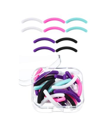 Eyelash Curler Refills Replacement Pads Eye Lash and Cosmetic Accessory Eyelash Curler Refill Pads Silicone Rubber Curler Replacement Refills Pads for Universal Eyelash Curler 30 Pieces 5 Colors