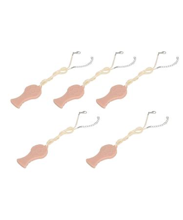 Silicone Chew Necklace Sensory Pendant Necklace Decorative 5 Pack Calming Color for Boys and Girls for Anxiety