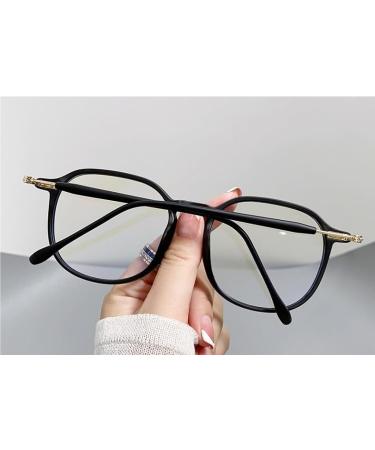Anti Glare Blue Light Blocking Reading Glasses for Men & Women - Cute Flat Light Mirror Design +0.00 Black - Buy Online on GoSupps.com