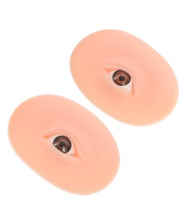 Beavorty Tools 1 pair Training Eye Model Models Boards Makeup Skin Silicone Eyebrow Practice Eyeshadow 7.70X5.50X2.00CM As Shown