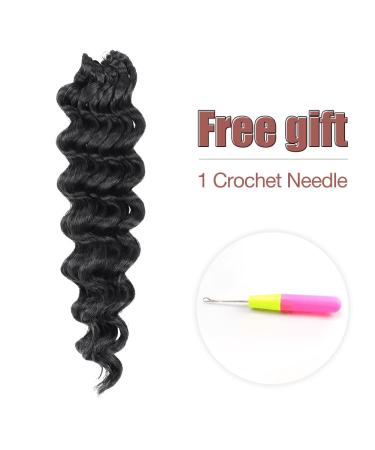 Ocean Wave Deep Twist Crochet Hair 14 Inch - 8 Packs Natural Black Synthetic Braiding Hair Extensions - ToyoTree - Buy Online on GoSupps.com