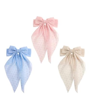 3PCS Big Hair Bow Clips for Women and Girls - Large French Barrette Bowknot Hairpin Set - Buy Online on GoSupps.com