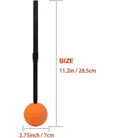 Vivifying Dog Ball on a Rope 2 Pack Natural Interactive Rubber Dog Ball for Fetch Catch Throw and Tug of War (Orange + Yellow) - Buy Online on GoSupps.com