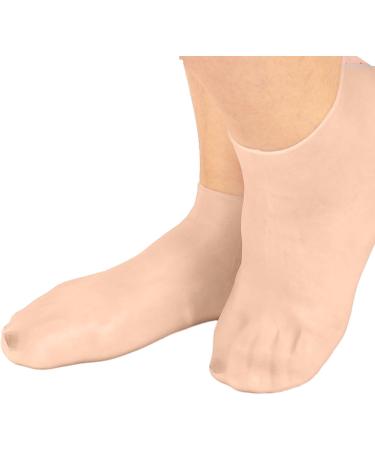 Silicone Socks for Feet | Moisturizing & Slip-Resistant Gel Socks for Women | 4 Pairs of Winter Foot Care Socks for Cracked Heels - Buy Online on GoSupps.com