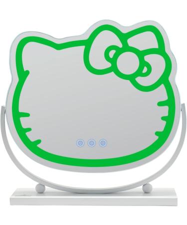 Hello Kitty Kawaii Desk Mirror with Lights | Touch Sensor Dimmer | Multi-Color LED Strip Light | Adjustable Tilt | Metal Base - Buy Online on GoSupps.com