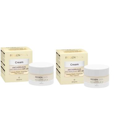 Deliplus Pack 2 | Regen Skin Deliplus Anti-Wrinkle Day Face Cream SPF 20 Normal Dry & Very Dry Skin | 2 x 50ml Jars