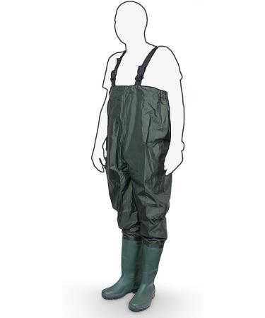 MS-Point Waders - Durable Fishing Trousers & Rubber PVC Nylon Boots Size 41 for Mud & Pond Adventures - Buy Online on GoSupps.com