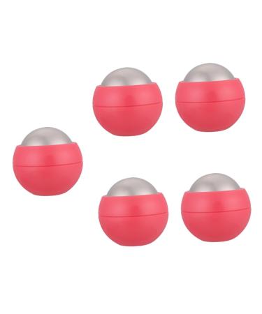Frcolor 5st hand massage ball Face massage roller trigger point tool Triggerpunkt massage roller full body massager muscle ball ice fasciitis pink hot and cold fitness stainless steel