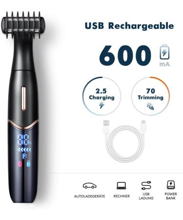 Rechargeable Body Grooming Set | Men's Beard Trimmer Eyebrow & Nose Hair Trimmer | Professional Painless Hair Clippers for Men & Women - Buy Online on GoSupps.com