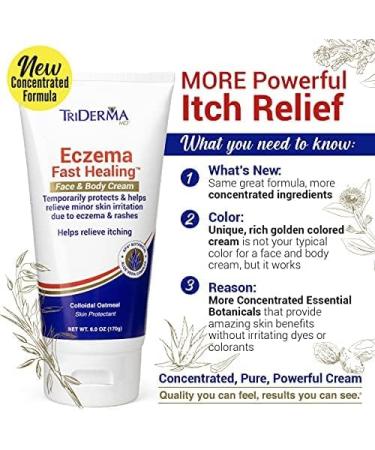 TriDerma Eczema Cream | Fast Healing Relief for Face and Body | 6.0 oz Tube - Buy Online on GoSupps.com