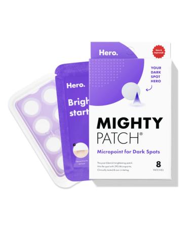 Mighty Patch Micropoint for Dark Spots from Hero Cosmetics - Post-Blemish Dark Spot Patch with 395 Micropoints, Dermatologist Tested and Non-irritating, Not Tested on Animals (8 Count) 8 Patches