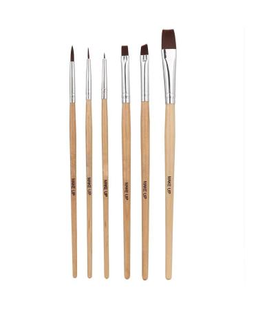6PCS FACE BODY PAINSEL Wooden handle Oilwinsel for Halloween and masquerade make -up brush set children Eulenspiegel Brush Pinsel Farm