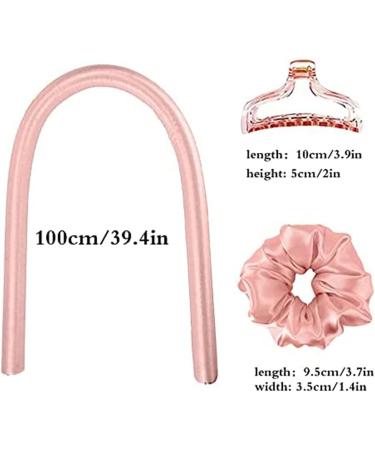 Silk Ribbon Heatless Curling Hair Rollers - Pink | Foam Sleeping Curler Set for Long & Medium Hair - DIY Wave Hairstyling Tools - Buy Online on GoSupps.com