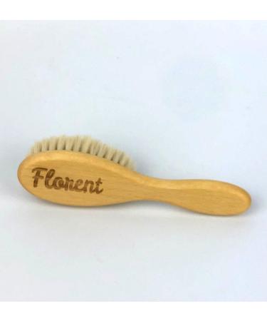 Personalized Baby Hairbrush Engraved Wooden & Goat Hair | Perfect Gift for Newborns - Buy Online on GoSupps.com