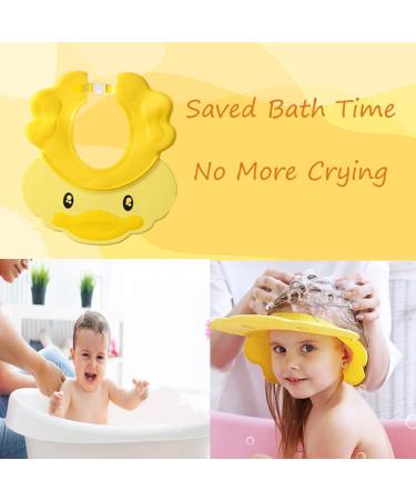 Adjustable Silicone Baby Shower Cap | Protects Eyes and Ears | for Infants, Toddlers, Kids | Yellow - Buy Online on GoSupps.com