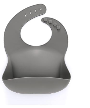 5pcs Silicone Baby Weaning Set with Suction Bowl, Spoon, Fork, Divided Plate & Adjustable Bib - Olive Green | For Kids and Toddlers - Buy Online on GoSupps.com