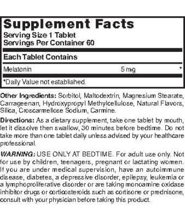 Nature's Blend Melatonin 5 mg 60 Tabs Assorted 1 Count (Pack of 60) - Buy Online on GoSupps.com