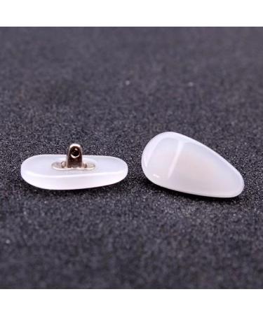 Enesea glasses accessories nose bracket jade gambling nose bracket jade porcelain nose bracket glasses bracket screw screw nose bracket glasses accessories (1 pair) (size: approx. 1 cm) (color: white)