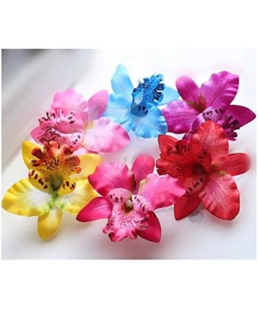 Diawell Red Orchid Hair Clip - Flower Blossom Corsage Hair Accessory for Women - Perfect for Weddings & Special Occasions - Buy Online on GoSupps.com
