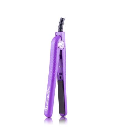 Royale Classic Diamond Deep Purple Soft Touch Professional Flat Iron Hair Straightener - 100% Ceramic Tourmaline Plates - Nano & Floating Plate Technology - Far-Infrared Heat - Anti-Static Anti-Frizz
