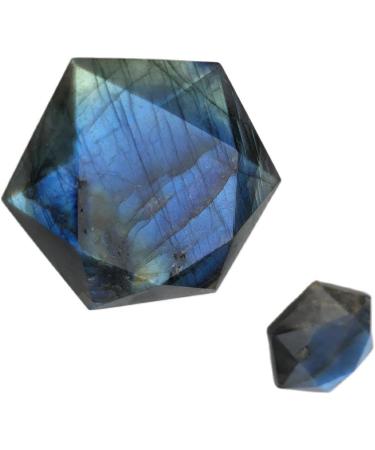 Natural Crystal Rough Natural Stone Flash Labradorite Flat Hexagon Pendant Crystal Glitter Moonstone Women Jewelry Making DIY Necklace - Buy Online on GoSupps.com