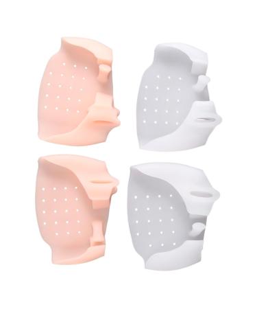 DOITOOL 2 Pairs Bunion Forefoot Pad Foot Front Cushions Bunion Bunions Thumb Straighteners Orthotics Splitter Front Pad Care Floor Mat Hallux Valgus Toe Separator 8.5X5.5cm Assorted Color