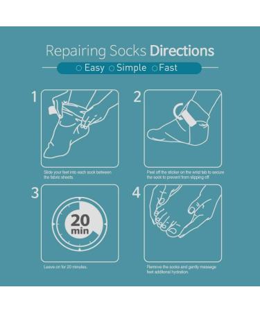 Epielle Intensive Repairing Foot Mask (Socks-6pk) | Coconut Oil + Milk Extract + Hyaluronic Acid | For Dry, Cracked Heels & Calluses | Foot Spa Treatment | Stocking Stuffer - Buy Online on GoSupps.com