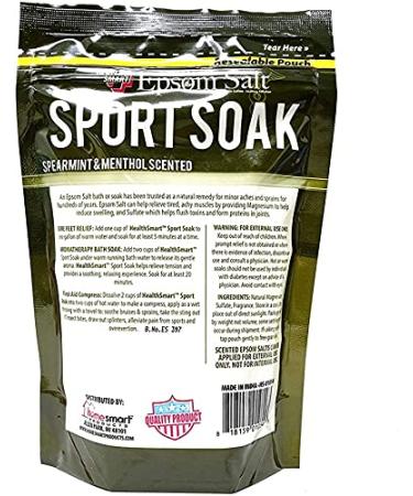Spearmint & Menthol Sports Soak - Natural Epsom Salt for Muscle Recovery - Buy Online on GoSupps.com