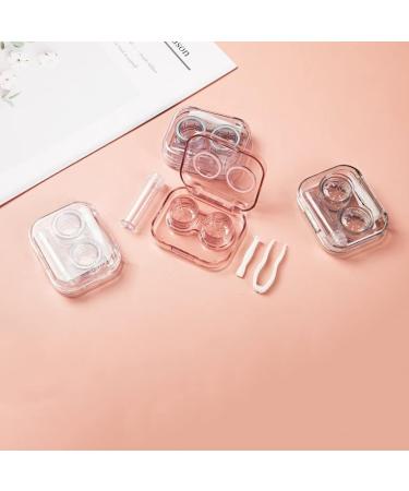 Travel Contact Lens Case Kit | Stylish & Organized Contact Lens Box with Applicator Tweezers & Solution Bottle - Buy Online on GoSupps.com