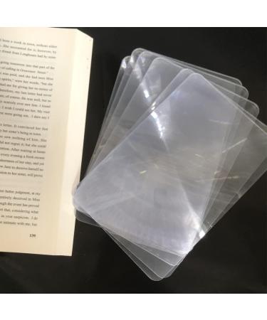6pcs Page Reading Magnifier 3X Magnifying Lens Sheet Bookmark Magnifiers for Reading Lay on Page Magnifying Small Print Flexible Lens by ZAYOIZY Clear Border 6 - Buy Online on GoSupps.com