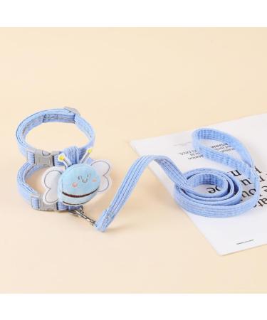 HAZARA Cute bee decorated escape-proof cat carrier anti-breakaway cat leash for outings adjustable cat leash chest and back cat leash-blue||M blue M - Buy Online on GoSupps.com