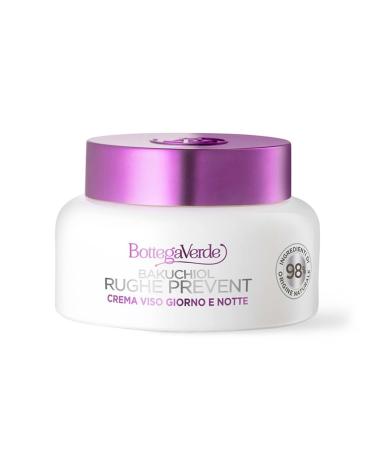 Bottega Verde Bakuchiol - Wrinkle Prevention - Day and Night Face Cream - Wrinkle Prevention and Treatment - Natural Retinol Action - High Tolerance (50 ml) - All Skin Types