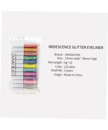 IWOWHERO 12pcs Liquid Eyeliner Eye Shadow Eyeshadow Shinny Eyeliner Glitter Eyeliner - Buy Online on GoSupps.com