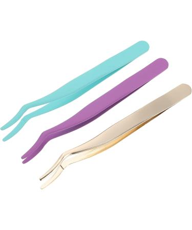 FOMIYES 15 STK Eyelash Extension Tweezers Bent False Eyelash Removal Tools for Perfect Application - Buy Online on GoSupps.com