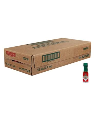 TABASCO Hot Sauce 144 Pieces Exclusive Collection of 3.7 ML Mini Bottles Authentic and Spicy Taste Ideal for Travel and Catering. (Chipotle)