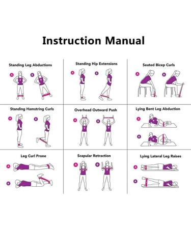 LOLROO Resistance Bands Skin-Friendly Resistance Fitness Exercise Loop Bands Non-Slip Elastic Loop Workout Bands for Home Gym Strength Pilates Yoga and Stretch - Travel Carrying Case Included Purple-pink - Buy Online on GoSupps.com