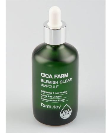 FARMSTAY CICA Farm Blemish Clear Ampoule 100ml - Hydrating & Soothing Solution for Dry Skin | International Shipping Available - Buy Online on GoSupps.com