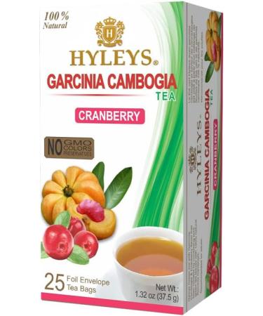 Hyleys Garcinia Cambogia Tea with Cranberry Flavor 25 tea bags 1.32oz. (37.5g) - Buy Online on GoSupps.com