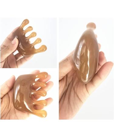 Scalp Massager Portable Head Relaxation Comb Acupuncture Points Back Gua Sha Tool Cute Wide Tooth Hair Brush (Wide Tooth Comb 1) - Buy Online on GoSupps.com