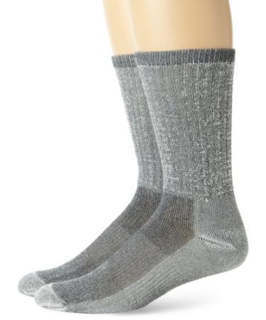 Georgia Dry Knit Crew Socks (2-Pack) Medium Grey