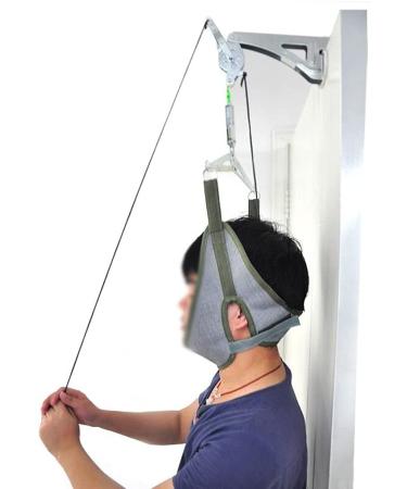 Over The Door Posture Corrector Cervical Traction Over The Door Cervical Traction Device Set Unit Cervical Traction Medical Household Stretcher for Neck Pain Relief Cervical Neck Traction Device
