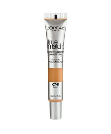 L Or al Paris True Match Eye Cream Concealer - 0.5% Hyaluronic Acid Dark C7-8 0.4 fl. oz | Buy Internationally - Buy Online on GoSupps.com