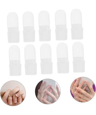 FRCOLOR 40 Pcs Nail Case Nail Art Tips Cover Shield Nail Varnish Tip Finger Nail Soak off Nail Polish Soaker Peel Polish Nail Polish Holder Reusable Soak off Caps Gelt Plastic Remover Milk 4x2cmx2pcs As Shownx2pcs - Buy Online on GoSupps.com
